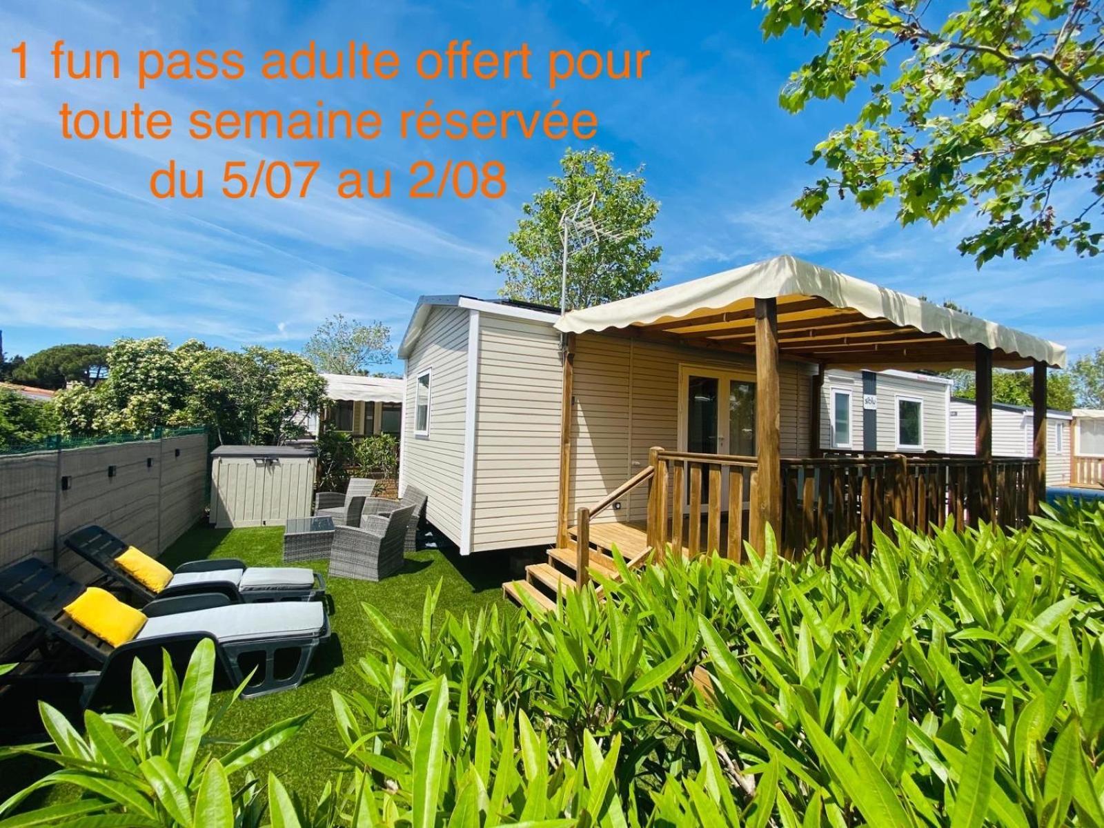 Mobil Home Familial Neuf De 2024 Pour 8 Personnes Valras-Plage Esterno foto